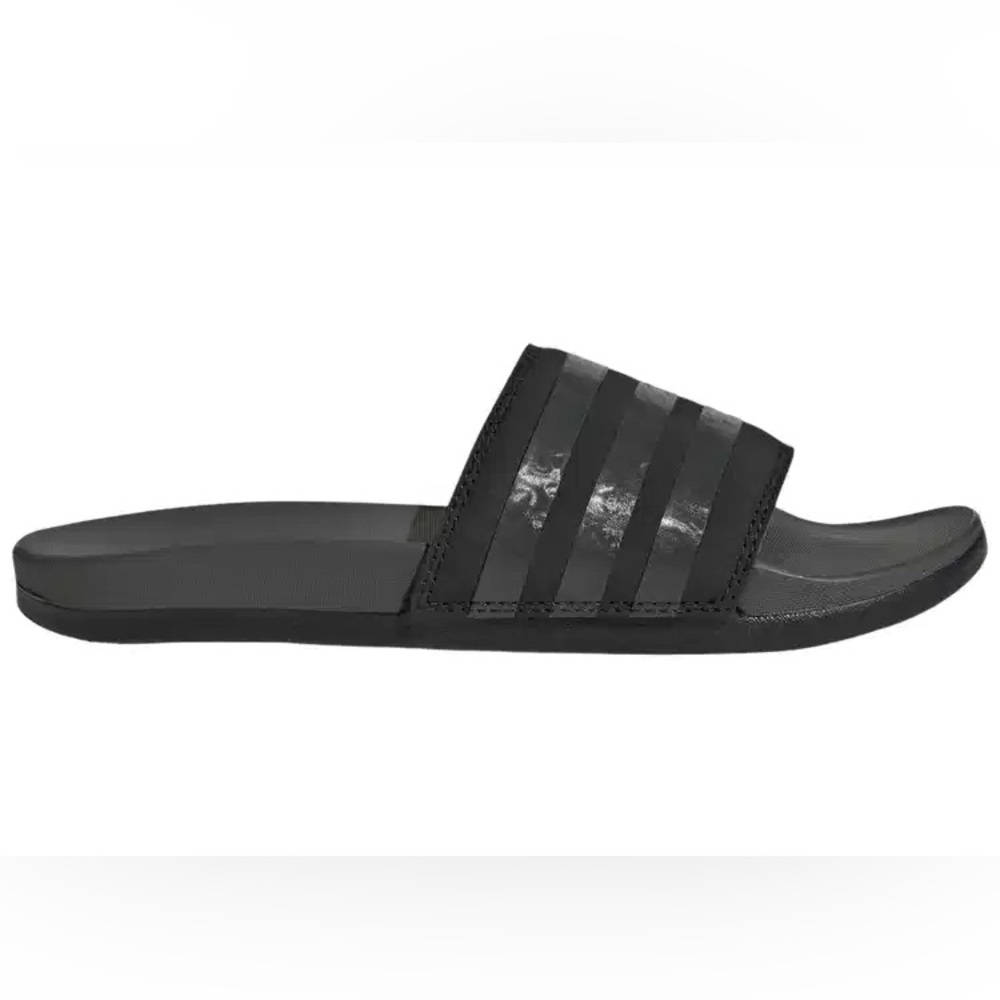adidas Adilette Cloudfoam Comfort Slides Sandals Black/Grey Size 6 - Picture 10 of 10